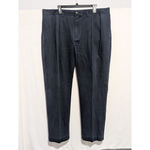 Polo Ralph Lauren Ethan Pants 100% Cotton Navy Blue Red Pony Men's Size 40x32 - Picture 1 of 9